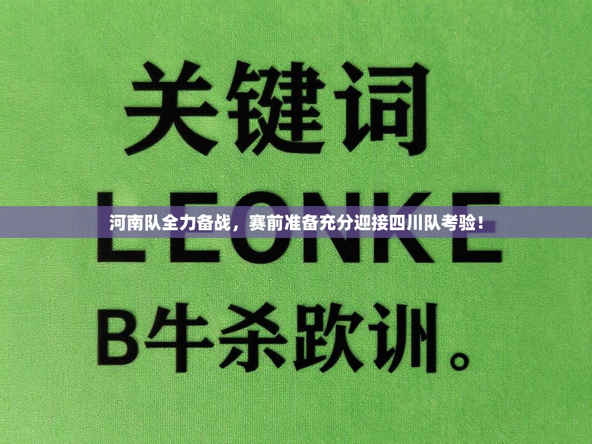 河南队全力备战,赛前准备充分迎接四川队考验! 第1张